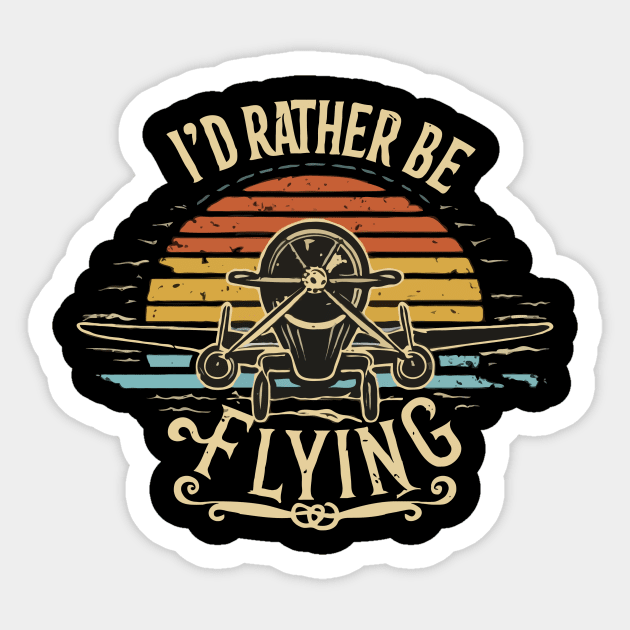 I'd Rather Be Flying Sticker by Chrislkf